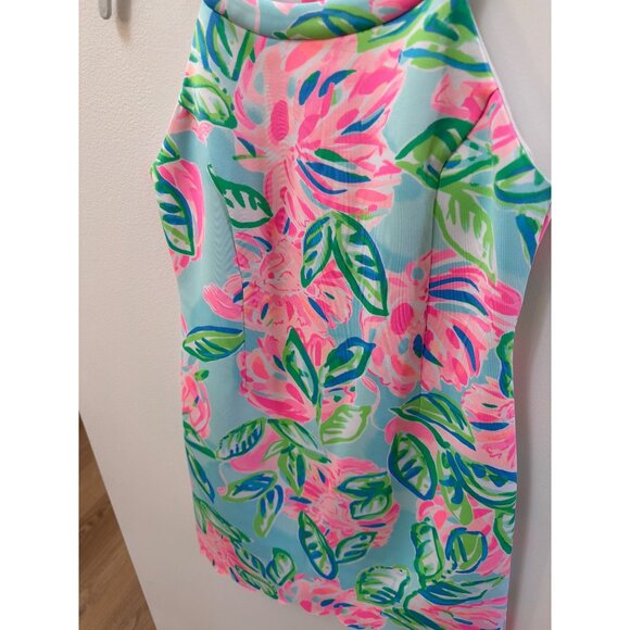 Lilly Pulitzer Girls Size 12 Floral Scalloped Hem Dress Multicolor Polyester & S - Picture 2 of 6